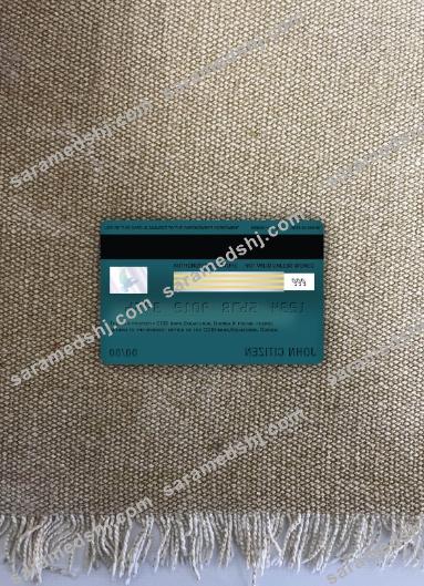 Equatorial Guinea National bank visa electron card photolook back